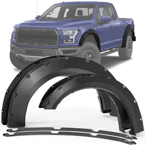 OEDRO Fender Flares Fits 2018-2020 Ford F-150 (Excludes Trucks with Technology Package), Pickup Front Rear Wheels Smooth Pocket Bolt-Riveted Style