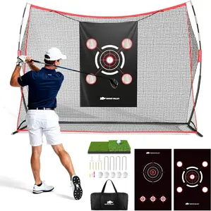 Golf Net, 10 x 7ft Golf Practice Net with 2 Targets - Heavy Duty Hitting Driving Chipping Swing Nets for Backyard Garbage Indoor Outdoor, Gifts for Men Dad Golfer