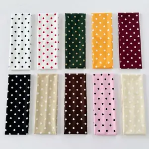 Women's Polka Dot Headbands for Women - Soft, Breathable, Minimalist Female Hair Accessories, Suitable for Thick Hair, Workout & Lifestyle Use, 10 Versatile Colors