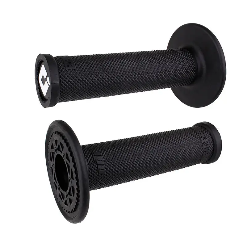 ODI No Waffle Grips RUFFIAN NO-WAFFLE MOTOCROSS GRIPS SLIP-ON Thin Profile Diamondized Surface 120mm Length Soft Compound Pro White