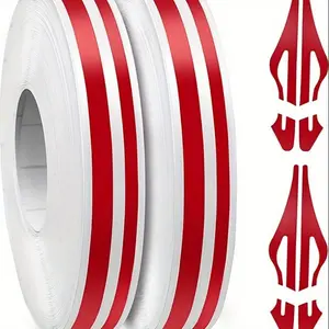 Yitap DIY Race Style Stripe Stickers (2 Rolls Pack), High Quality Vinyl Waterproof Tape for Cars Motorcycles Boats, Multi-Color Options Available, Universal Car Sticker