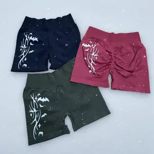 WINTER GOTHIC BATS- CROSS OVER SCRUNCH SHORTS