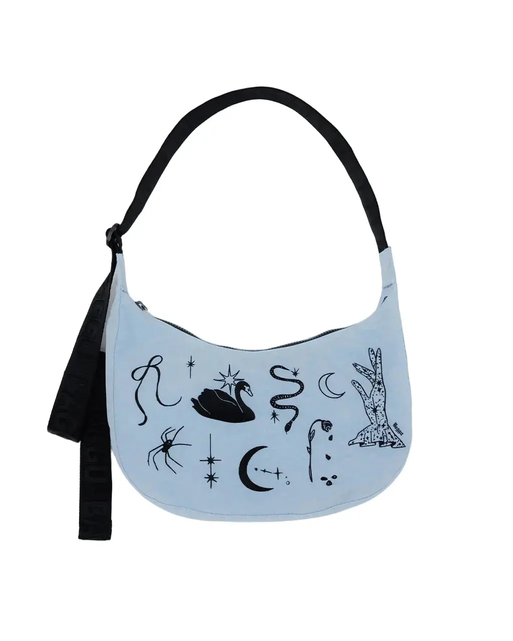 Baggu Medium Nylon Crescent Bag - Embroidered Ballet Icons