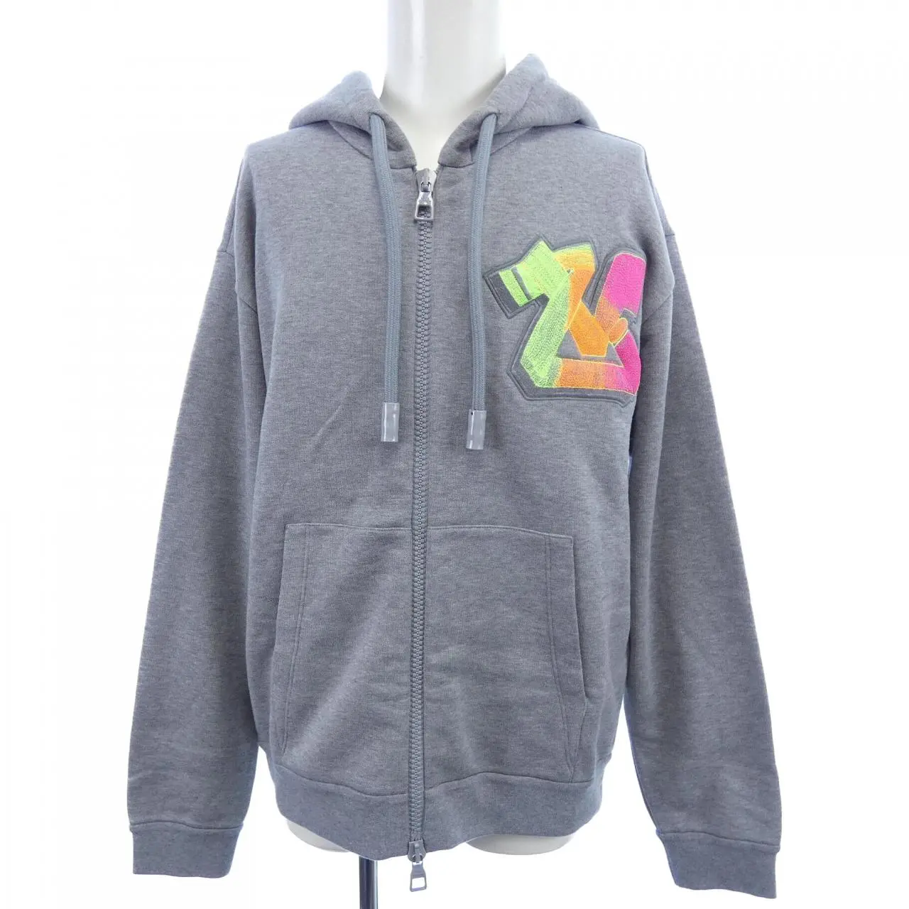 Pre-owned Louis Vuitton Cotton Small Leather Goods 3DLV Graffiti Embroidered Hoodie