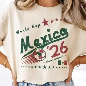 Comfort Colors Retro Mexico Soccer Shirt, 90s Football Team World Graphic Tee Print Tee, Andrew Clothings