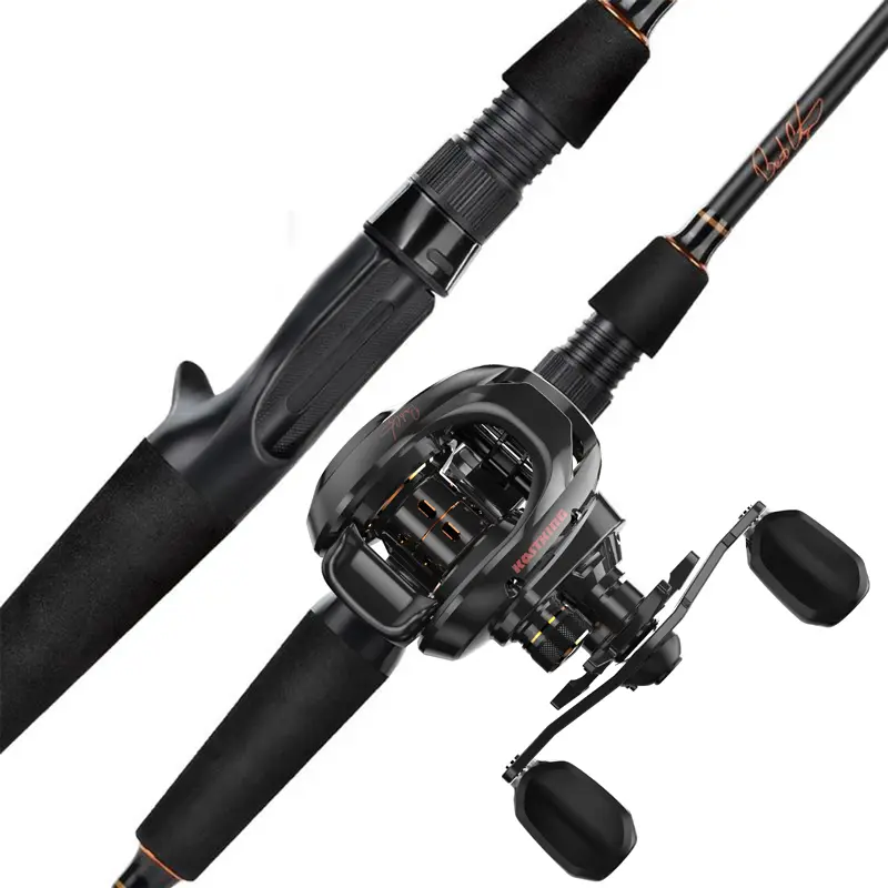KastKing Brent Chapman Casting Rod and Reel Combo, Tailored Tackle Kits, IM6 Graphite 2Pc Blanks, 5.2:1 Gear Ratio, 9 + 1/5 + 1 Ball Bearings, Stainless Steel Guides, EVA Handles Bass Fishing Lure Travel Fishing Rod  SummerVibes