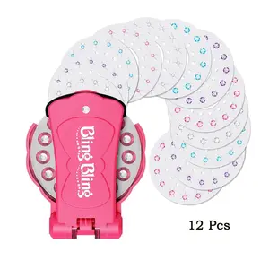 Diamond Starter Kit -180 Colorful Rhinestone Gems | Hair Bling Styling Tool | Easy to Use | Hair-Safe Jewel School Parties, Festivals, Bling Hair Jewels for Girls