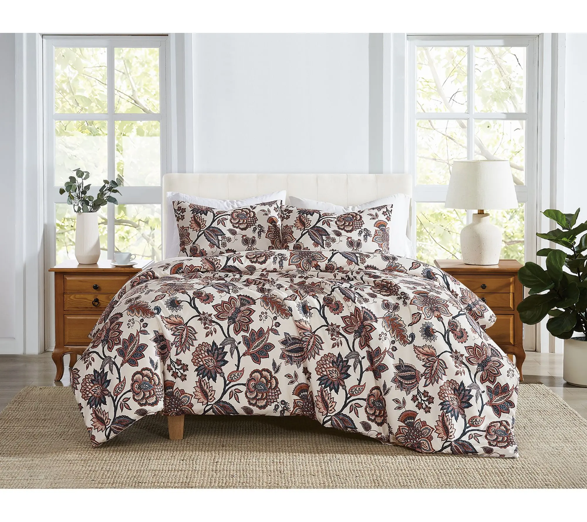 Cannon Chloe Jacobean Full/Queen 3 Piece DuvetCover Set Cannon Chloe Jacobean Full/Queen 3 Piece DuvetCover Set