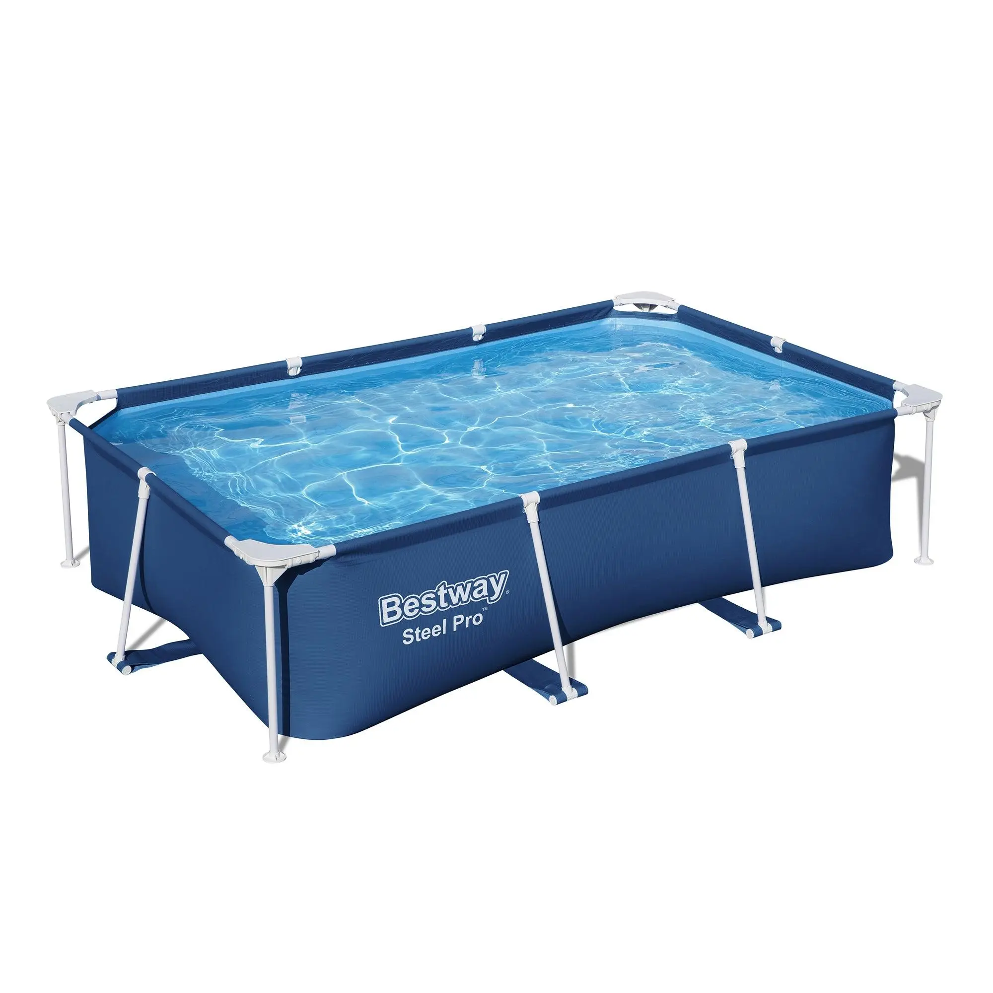 Bestway Steel Pro 8.5'x67"x24" Rectangular Above Ground Outdoor Swimming Pool Bestway Steel Pro 8.5'x67"x24" Rectangular Above Ground Outdoor Swimming Pool