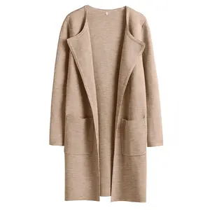 ANRABESS Women's Open Front Knit Cardigan Long Sleeve Lapel Casual Solid Sweater Jacket ANRABESS Women's Open Front Knit Cardigan Long Sleeve Lapel Casual Solid Sweater Jacket