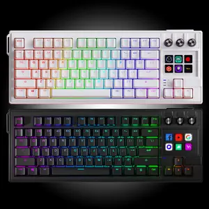 K1 Pro Wired Stream Deck Keyboard, 78 Keys Mechanical Design, RGB Backlit, Ergonomic, Custom Media Keys, Ideal for Gaming & Office Use