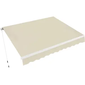 MCombo Outdoor Awning - Waterproof Patio Sun Shade with 280g Polyester Fabric, Aluminum Frame, UV Protection for Deck, Patio, Garden & Window, 4607|4627|4664