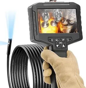 Handheld Endoscope Camera 8mm with 32GB Card,IP67 Waterproof Borescope with 8 Lights, 16.5ft Semi-rigid Cable Snake Camera,4.3''HD,Photo & Video inspection Scope for Automotive,Mechanic,Wall,Vehicle,Drain,Home Improvement.Tool Gifts for Men