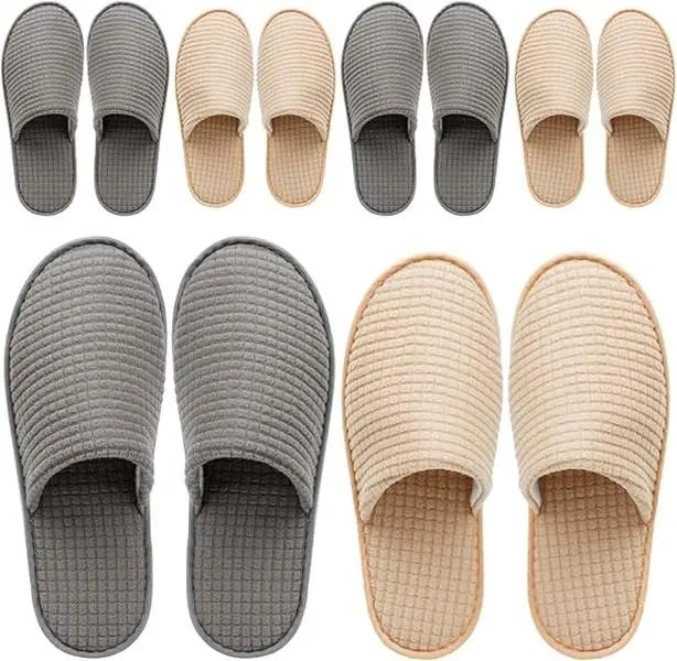 6Pcs Washable Reusable Spa Slippers, Non Slip Disposable Slippers For Guest, Which Can Be Used As Women Men, House, Indoor, Bathroom, Bedroom, Hotel, Bride Slippers
