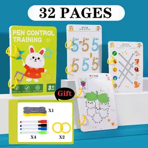 Magical Tracing Workbook: Montessori Pen Control Training for Kids | Reusable Drawing Practice Copybook