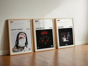 Lil Durk Album Poster Set Print - Almost Healed, Loyal Bros 2, The Voice - Modern Rap Wall Art for Fans of Hip Hop Albums