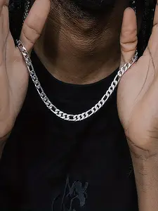 1pc Trendy Figaro Chain Necklace, Stainless Steel Chain, Stainless Steel Material, Hip Hop Fashion Jewelry for Men and Women, Unisex Appeal, Party Accessory, Jewelry Gifts
