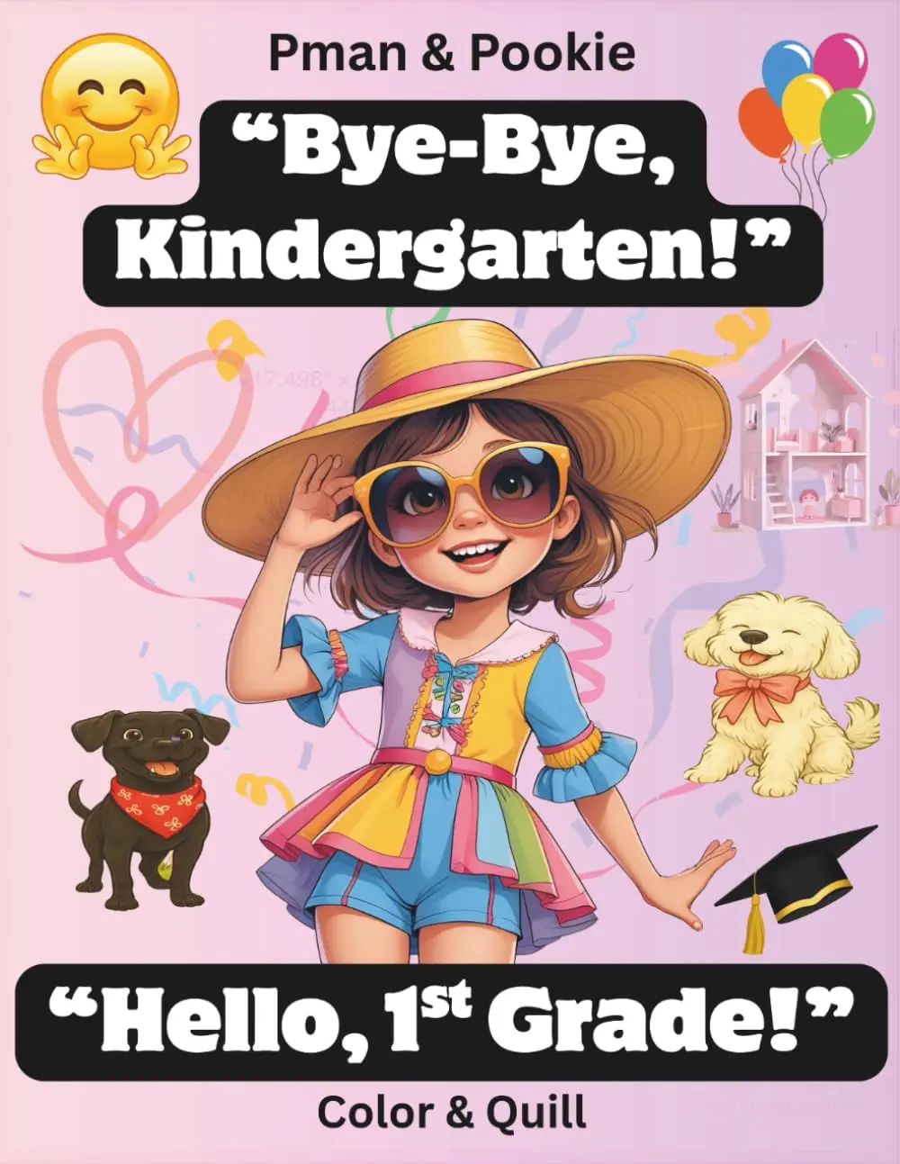 Pman & Pookie Kindergarten Graduation Gift: Composition Notebook for Girls with Coloring Pages (The Adventures of Pman & Pookie)