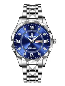 2026 New Men's Watches, Stainless Steel Quartz Analog Wristwatch, Creative Scrolling Pointer, Magnetic Force Wrist Clock, Relogio Masculino + Box