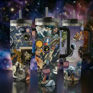 Project Hail Mary Tumbler 40oz (Theme box not included), Ringer Shirt Mission Patch, Retro Horror Space Monster Tumbler, Gift For Fans