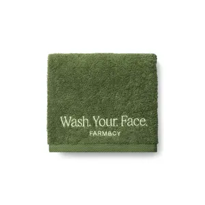 Farmacy Beauty Wash. Your. Face. Towel - 100% Terry Soft Smooth Face Towel for Face Washing & Makeup Removal