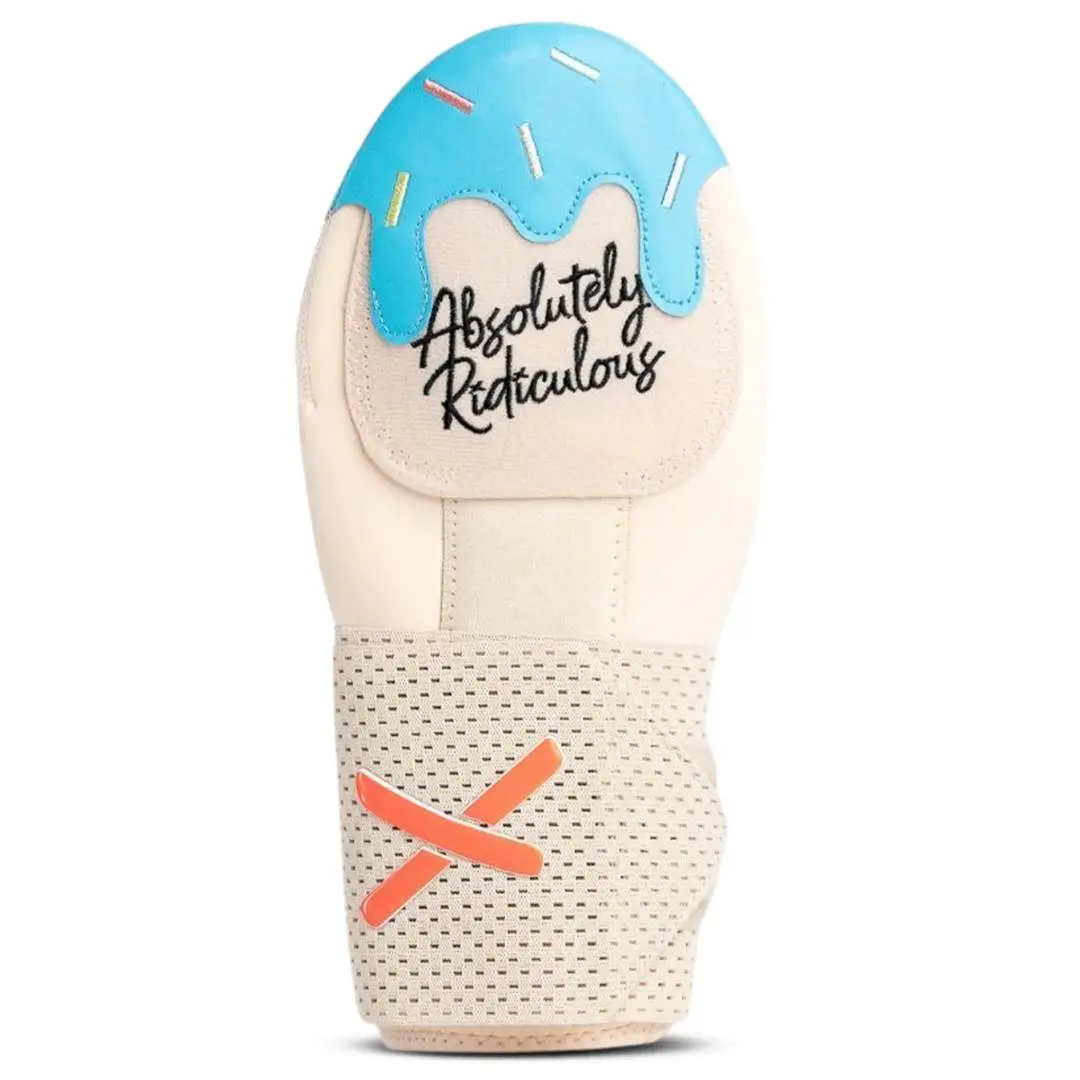 Baseball Sliding Mitt with Protective Plates, Pushin' P Tan Ice Cream Design, for Adult/Youth Pros, Baseball Sports Gear, Baseball Slides, Stretchy Compression