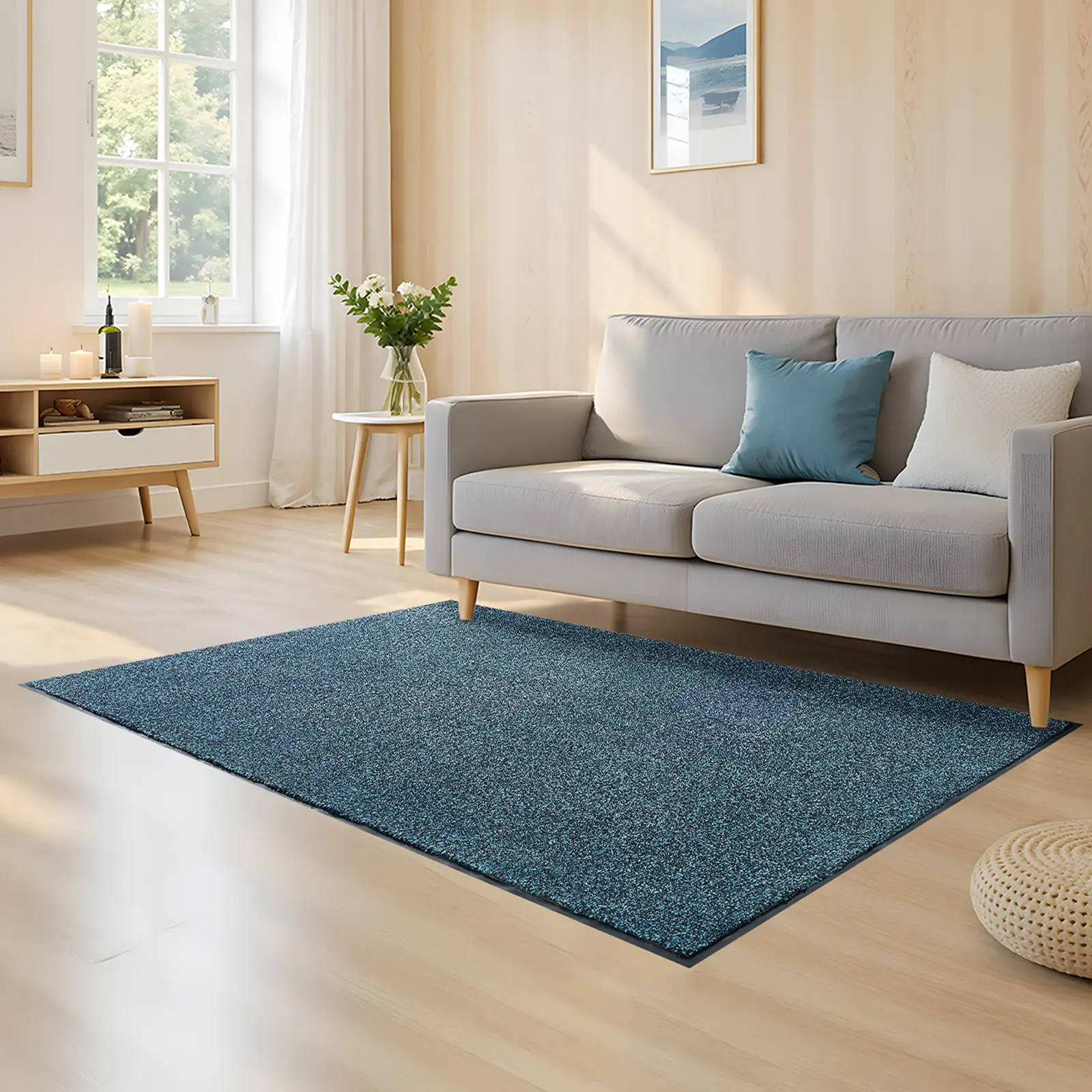 VEVOR Front Door Mat - 6x4 ft Commercial Heavy-Duty Washable Entrance Rug with PVC Backing, Rectangular Soft Modern Floor Rug for Hallway, Garage, House & Room Decor#BacktoSchool, Rectangular Soft Rug