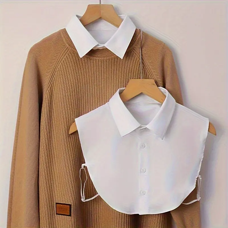Ladies' detachable imitation collar - elegant fake shirt collar, non slip bra accessories, suitable for all season shirts, dresses, formal and casual clothing embellishments - easy to use and maintain, smooth texture