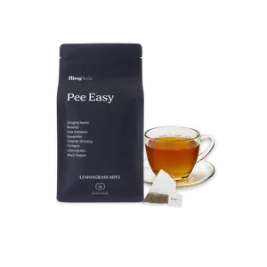 Pee Easy Tea | Fling | Organic Prostate Health & Urinary Support Herbal Tea with Saw Palmetto, Stinging Nettle, Rosehip, Black Pepper, Lemongrass, Turmeric, Siberian Ginseng, Spearmint