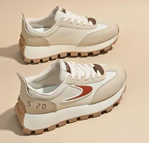 5:20 Couples’ waffle Forrest Gump–style sneakers, thick platform height boost, retro casual shoes, unisex versatile dad shoes