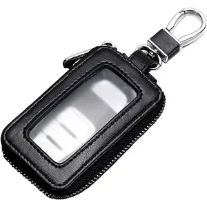 Premium Key Fob Case Genuine Leather Smart Key fob Holder Remote Keychain Bag Universal