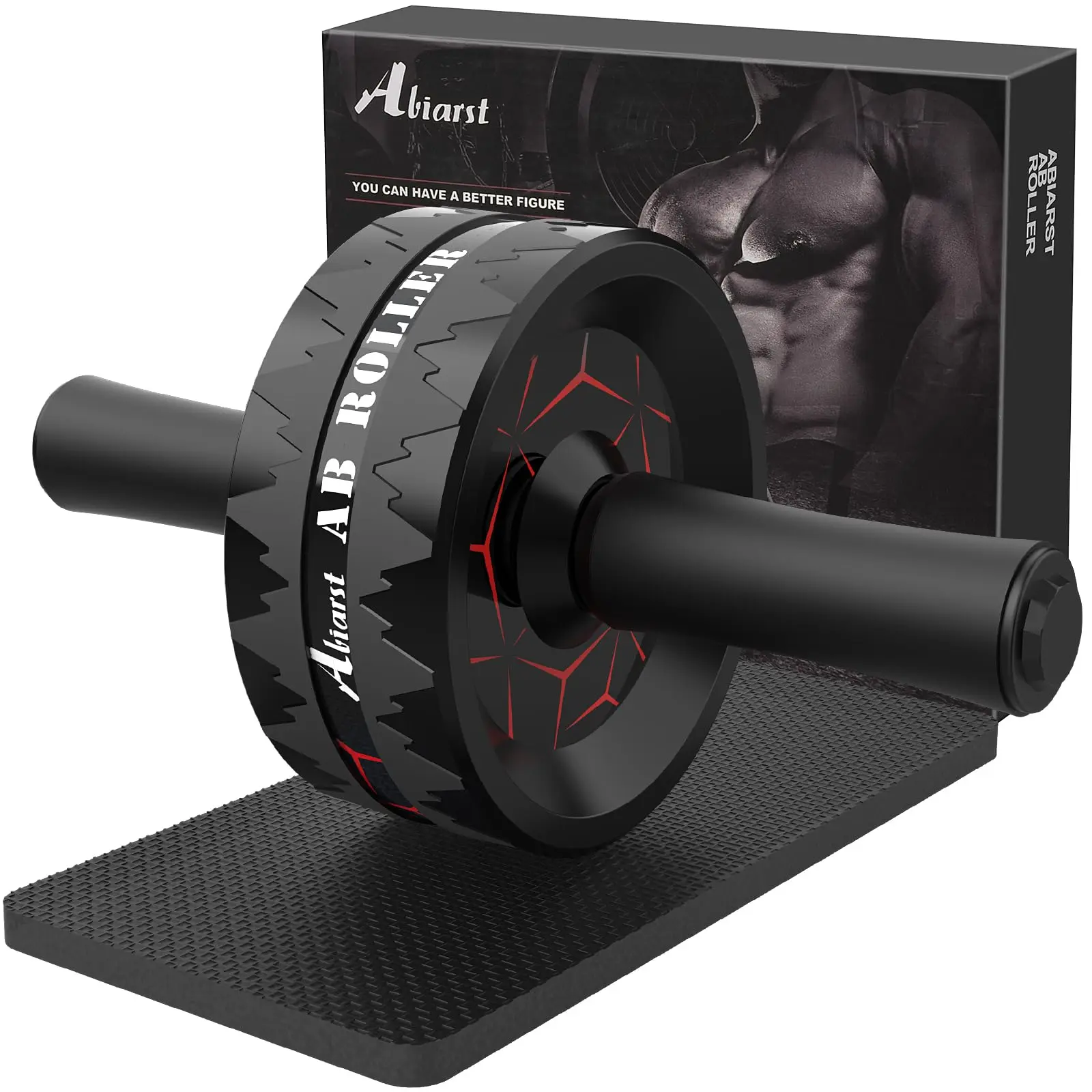 Ab Roller Wheel | Core Strength & Ab Training Equipment with Knee Pad