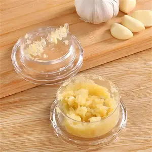 New Style Garlic Grinding Box, Dual-use Garlic Peeler and Press, Handheld Kitchen Tool for Mincing Garlic Easily-MM1
