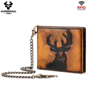 HUMERPAUL Wallet For Men Double fold wallet Deer Design BP779