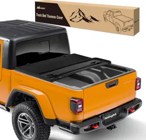 Nilight Soft Tri-fold Truck Bed Tonneau Cover Compatible with Jeep Gladiator JT 2020 2021 2022 2023 2024 2025-5ftr Car Protector, Truck Bed Covers, Pickup Truck Covers