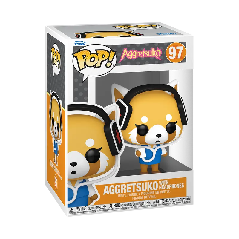 Funko Pop! Aggretsuko - Aggretsuko with Headphones #97 Collectible Pop Vinyl Figure