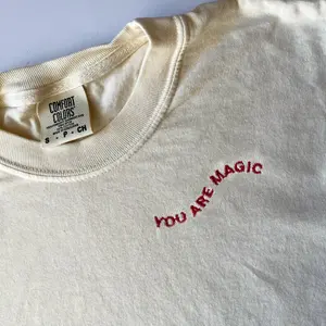 Custom Embroidered T-Shirt | Personalized Comfort Colors Shirt | Wavy Text Embroidery