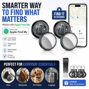 [Summervibes] Tukio GPS Tracker (iOS Only) Car Mini Trackers Device with Weatherproof Case No Monthly Fee Best Hidden GPS Trackers Global Coverage Location Tracker Anti Lost Device Works with Apple Find My iOS Only for Apple