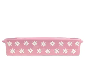 Floral Ceramic Baking Dish Rectangle Oven Safe Casserole Baker Microwave and Dishwasher Safe