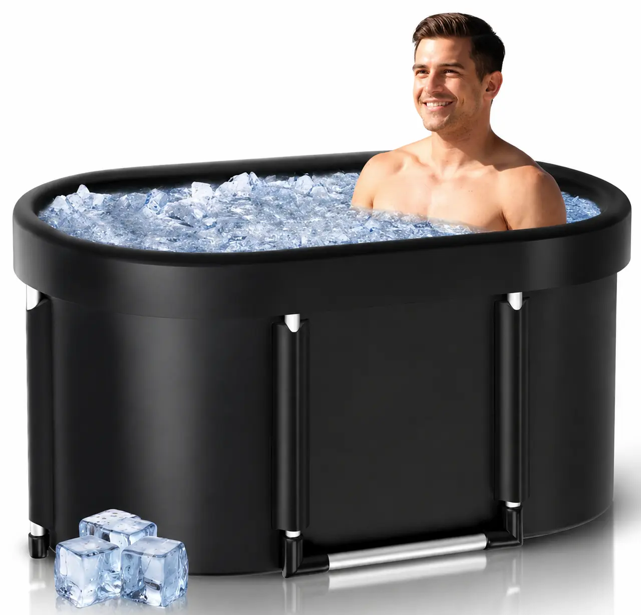 【FathersDayGift】XL Ice Bath Tub for Athletes & Adults - 129 Gallons Ice Tub, Cold Plunge Tub with Cover for Indoor Outdoor, Ice Plunge Tub for Recovery & Cold Water Therapy - Black,dealsforyou,dealsforyoudays