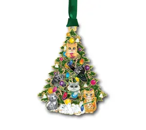 Beacon Designs Cat Christmas Tree Ornament