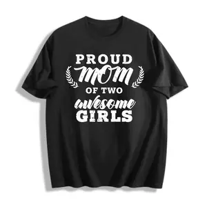 Men’s Casual 100% Cotton Graphic Print T-Shirt S-5XL Plus Size Summer Wear Proud Mom Of Two Awesome Girls Gift lemons on fire streetwear butcher logos on clothes 6 pack of tees Phantom Troupe Anime topher t shirt American Short Sleeve funny shirts men tee