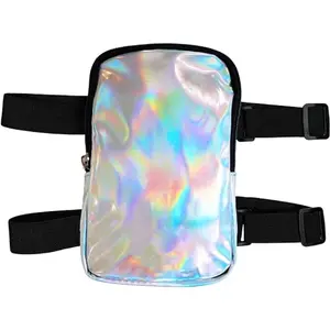 New Holographic Thigh Bag Leg Thinning Band Outdoor Adjustable - Green