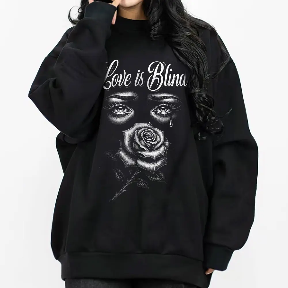 Love's B Chicano Clothing Lowrider Chicana Art Gangster Cholo Outfit Cotton Fabric Menswear Casual Streetwear Hoodie Unisex Loose Oversized Pullover