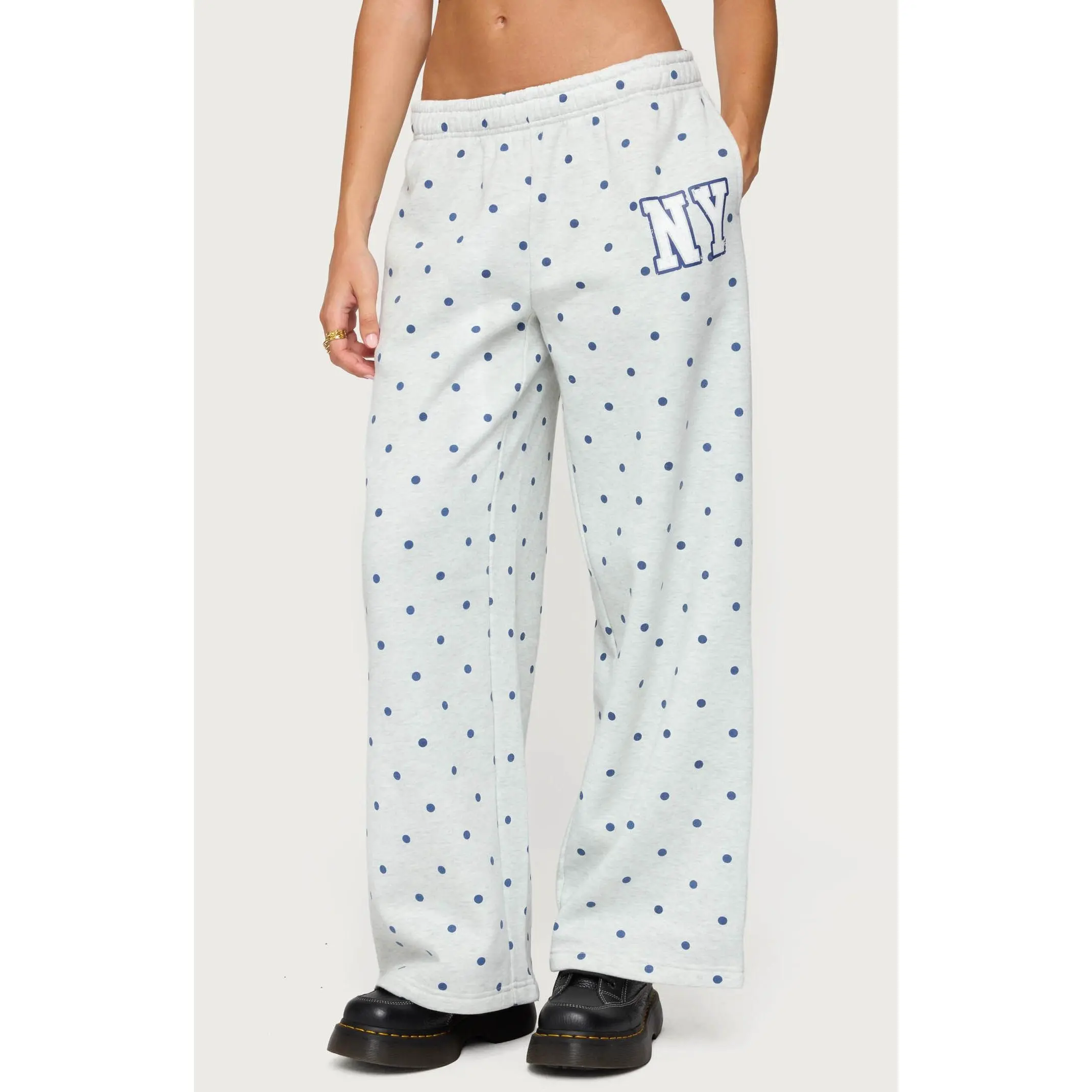 Edikted Women's NY Babe Polka Dot Sweatpants