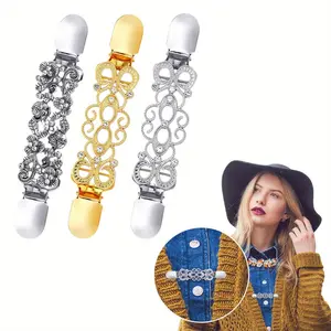 3/6 Pack Handmade Pearl Cardigan Clip Shirt Dress Cinch Clips Vintage Sweater Clips for Women Beauty & Personal Care