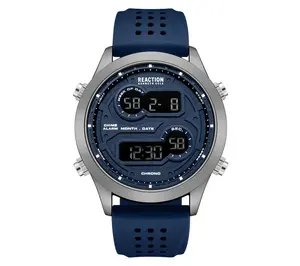 Kenneth Cole Reaction Men's Digital Blue Silicone Strap Watch