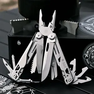 WESVE MT-01 18-in-1 Multitool with Stainless Steel Folding Knife, Saw, Scissors, Bottle Opener, Screwdrivers & Hex Wrenches for Home Repair & Outdoor Emergency