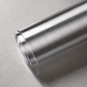 Silver Color Self-Adhesive Refrigerator Magnet Stainless Steel Brushed Contact Paper, Removable Wallpaper Roll, Home Decor Wall Sticker