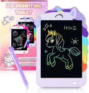 Mothers Day Gift Unicorn Toys LCD Writing Tablet for Girls Kids,Colorful Toddler Drawing Tablet for Educational Baby Girl, Doodle Board Pad Toy for 3 4 5 6-12 Years Old Kid Birthday Party School, 8.5 Inch